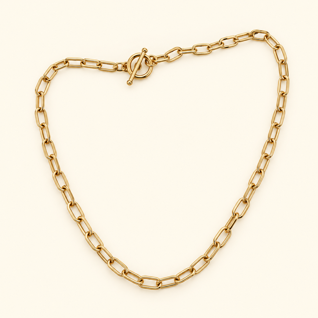 Collar de eslabón rectangular