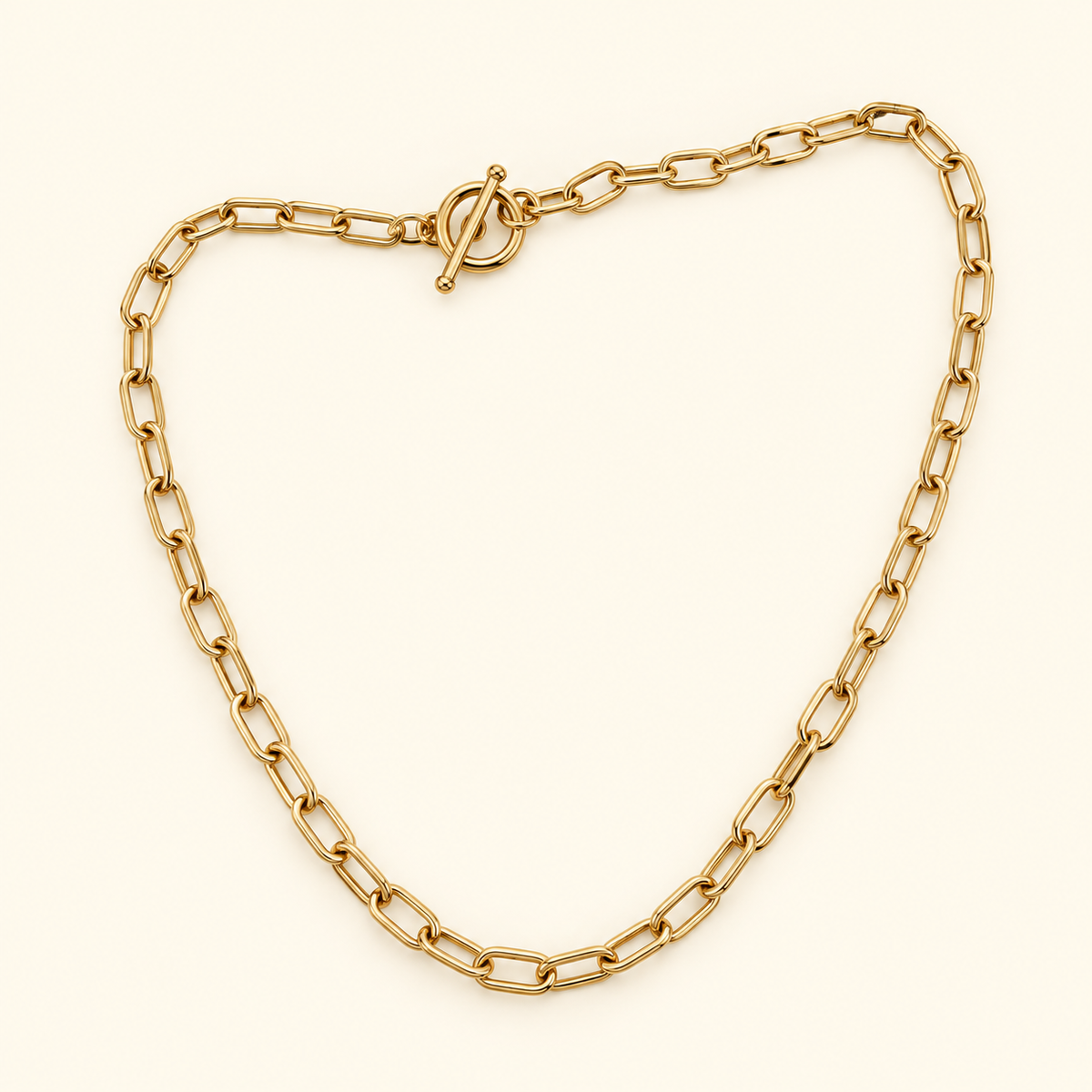Collar de eslabón rectangular