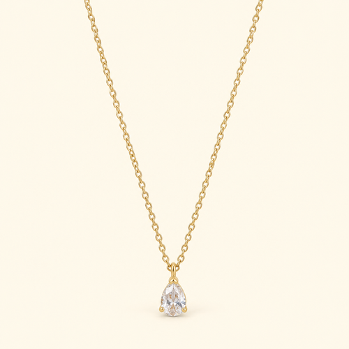Collar con piedra clara