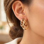 Aretes de aros entrelazados, ejemplo de uso
