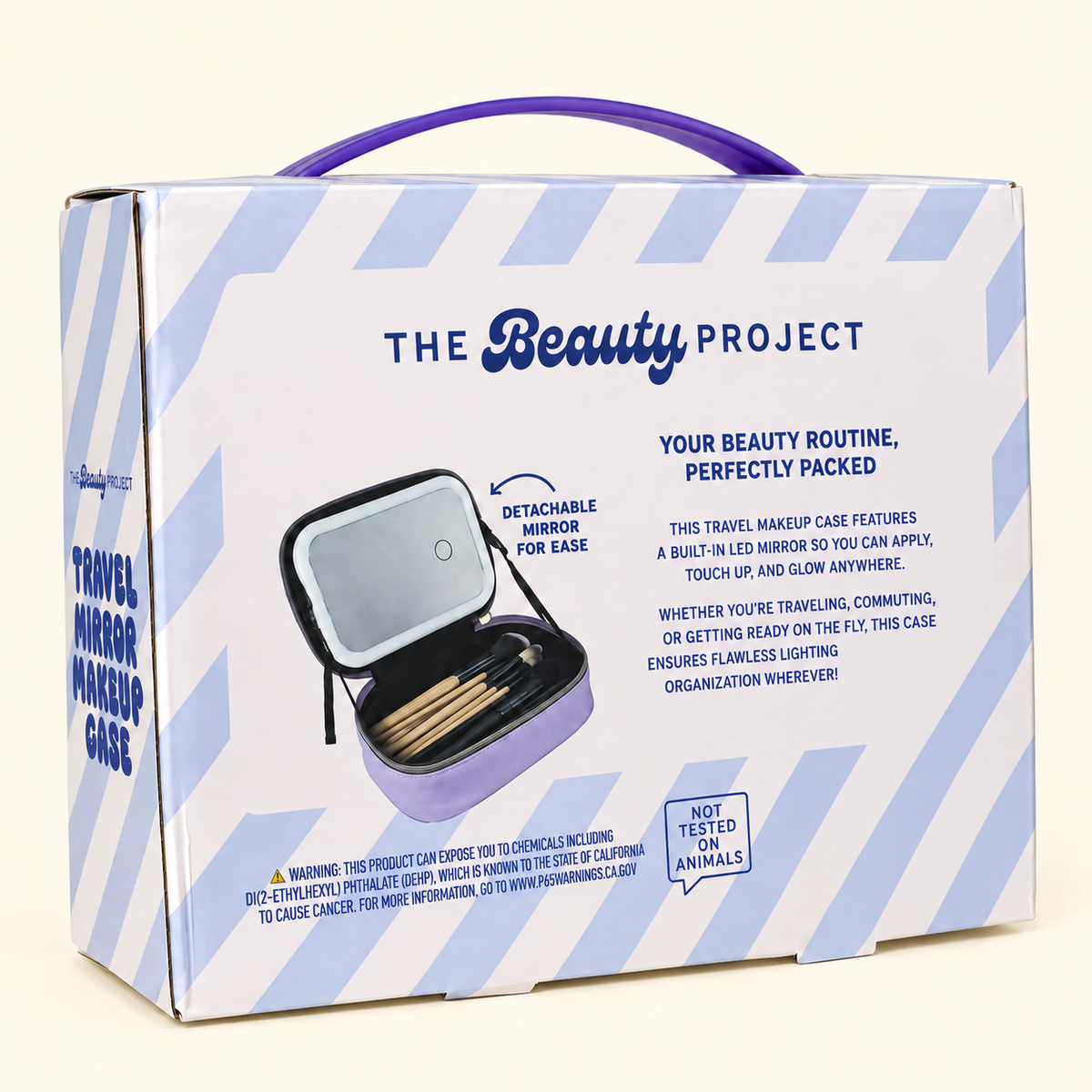 The Beauty Project · estuche de maquillaje con espejo LED removible