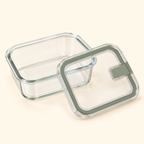 Figmint · recipiente rectangular de vidrio con tapa, 1 quart