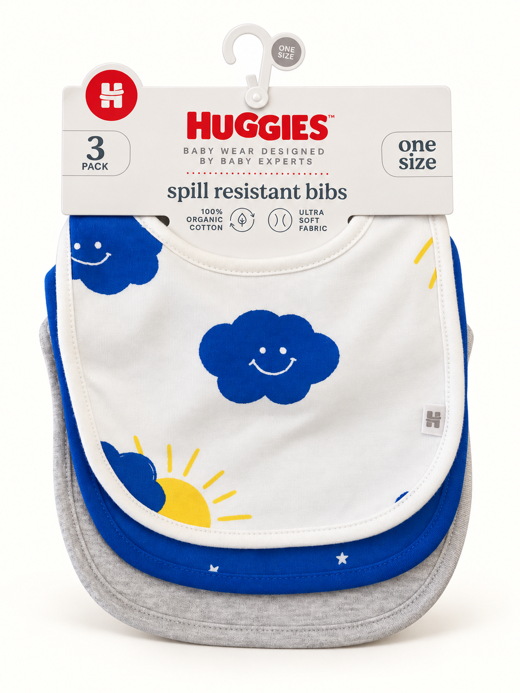 Huggies Baby Wear · set de 3 baberos resistentes a derrames