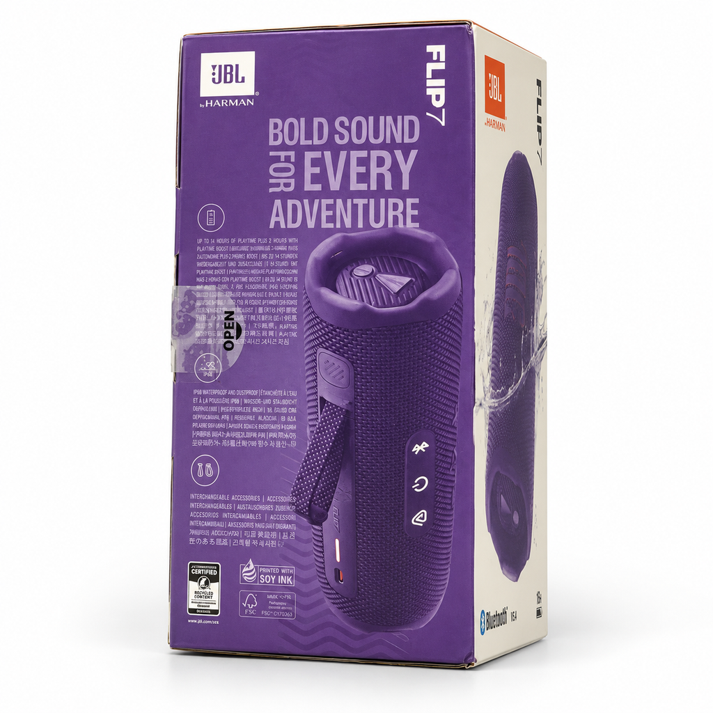 Bocina portátil JBL Flip 7 morada