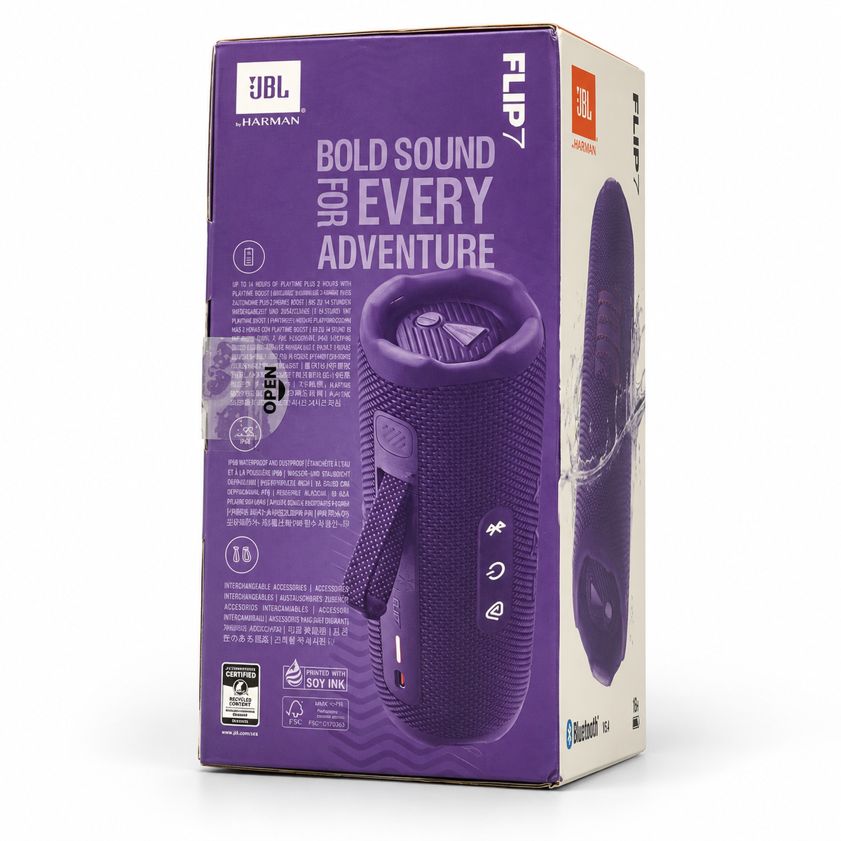 Bocina portátil JBL Flip 7 morada