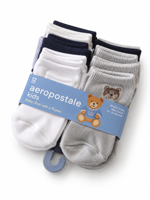 Aeropostale Kids · calcetas para bebé, paquete de 12 · 12–24 meses